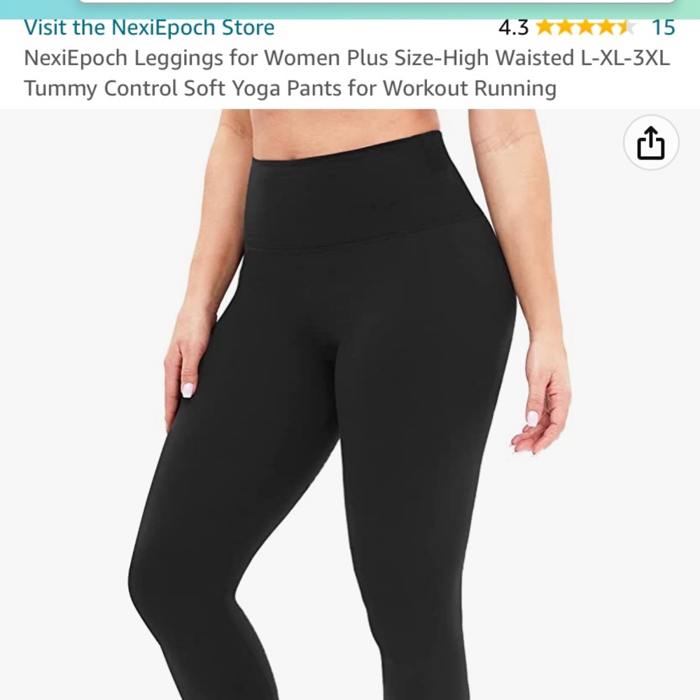 Women’s Black Plus size high- waisted Yoga pants.  Size XXL